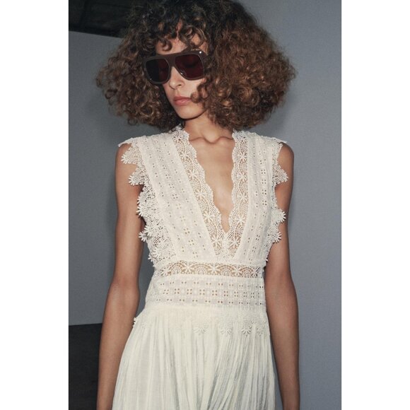 ZARA ZW COLLECTION STRAPPY LACE DRESS - Picture 1 of 8